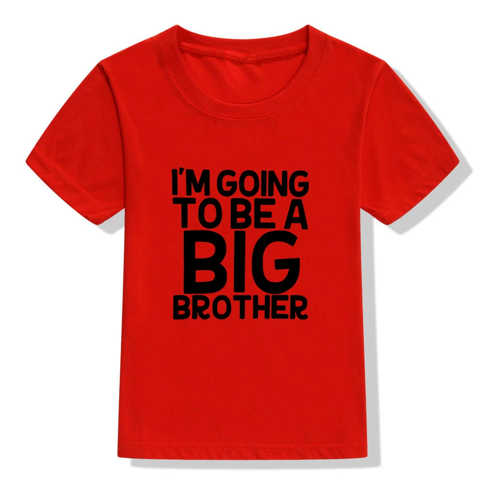47Y2-KSTRD- Летняя модная футболка с надписью «I'm Going To Be A Big Brother» для мальчиков детские забавные рубашки с короткими рукавами и надписью Повседневная Блузка для малышей, топы - Цвет: 47Y2-KSTRD-