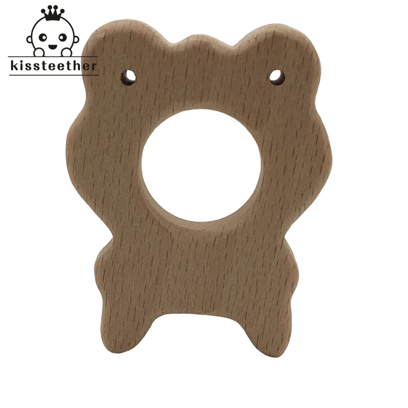 Деревянная игрушка для прорезывания зубов лягушка ребенка детская погремушка