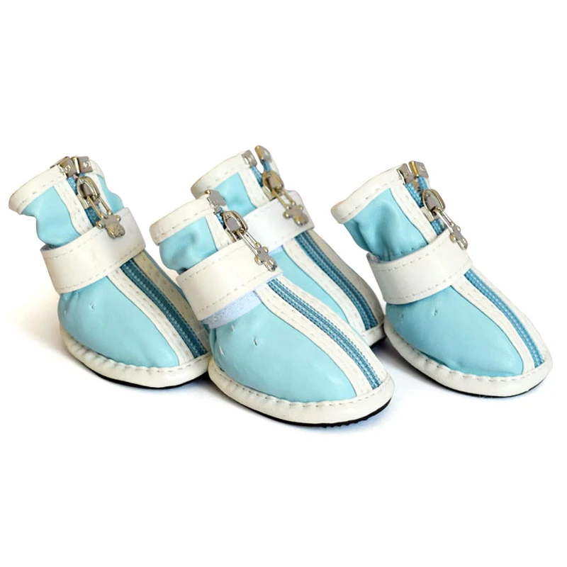 Обувь для собак высокого качества Цвет синий черный водонепроницаемые ботинки