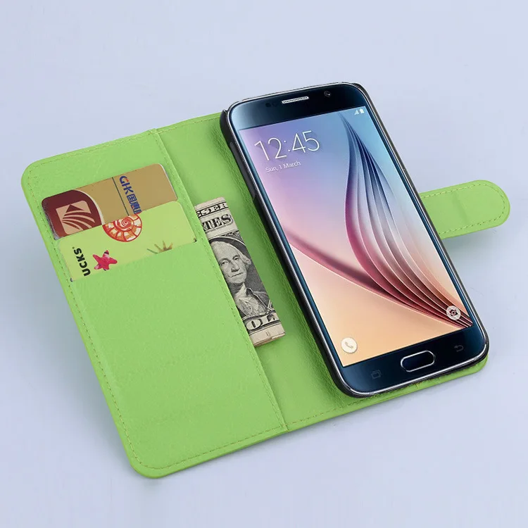 Чехол-кошелек с откидной крышкой для Samsung Galaxy S6 G920 G9200 SM-G920F Роскошный чехол из