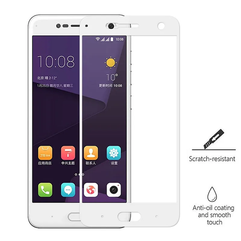 Защитное стекло для ZTE Blade V8 Axon 7 niubia z17 mini minis закаленное 9H с полным