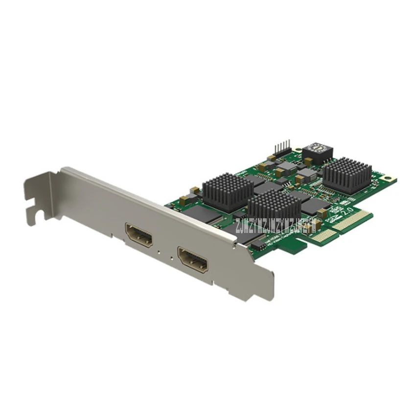 

2 Channel HDMI-compatible Video Capture Cards PCIe-2.0 Pro Capture 2 HDMI-compatible Input Bulid-in Audio Video Source 60fps