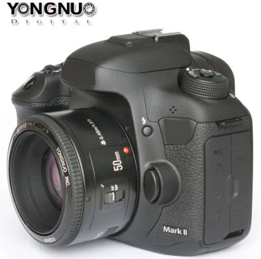 YONGNUO объектив YN50mm f1.8 YN EF 50mm f/1 8 AF YN50 диафрагма Автофокус для Canon EOS 60D 70D 5D2 5D3 600d DSLR