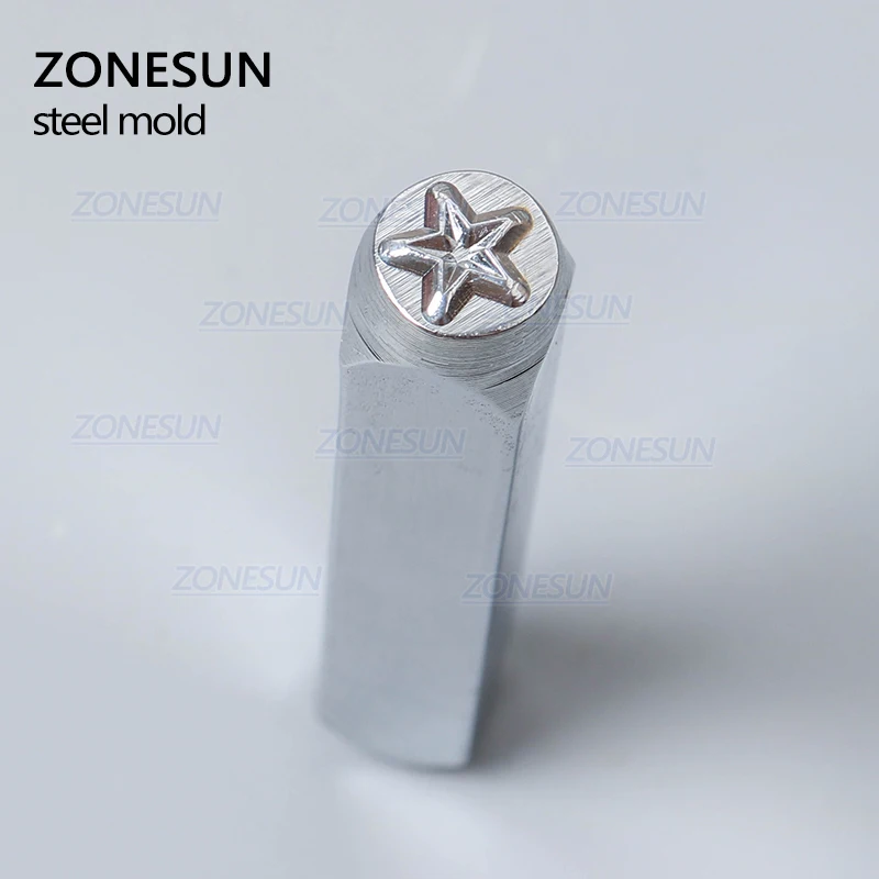 ZONESUN металлические штампы в форме звезды алфавит логотип стальные ювелирные