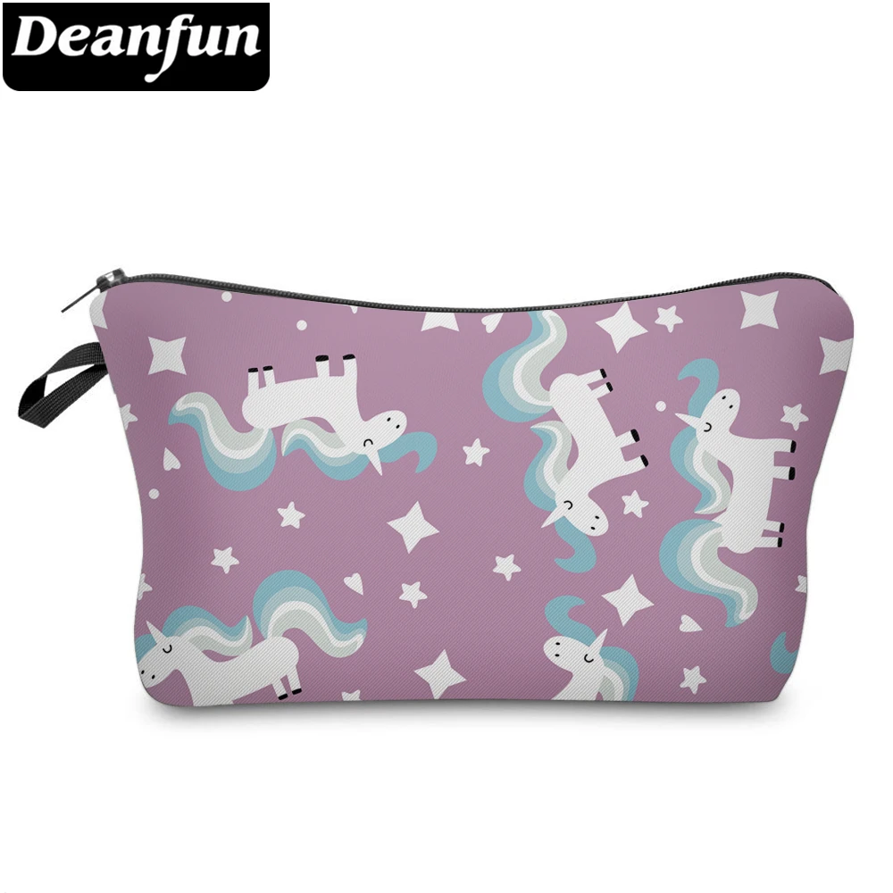 Deanfun 3D печатных косметических сумок Единорог вечерние потребности для Женский