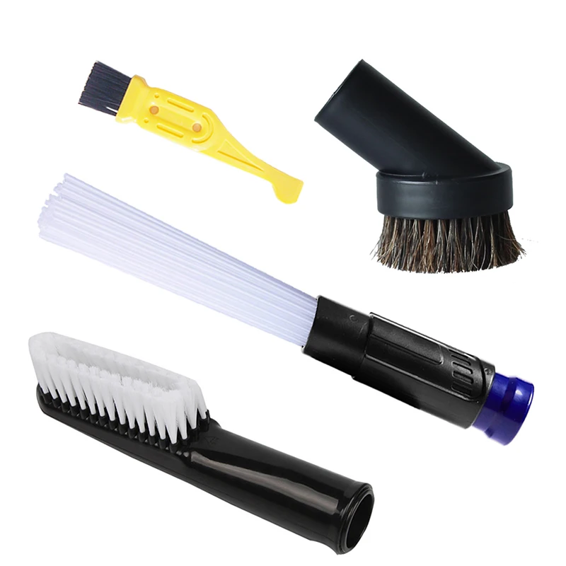 

1 1/4-Inch Soft Bristle Dust Brush For Universal Vacuum Cleaner Attachment Dirt Remover Suction Tube for Corners Pets Drawers