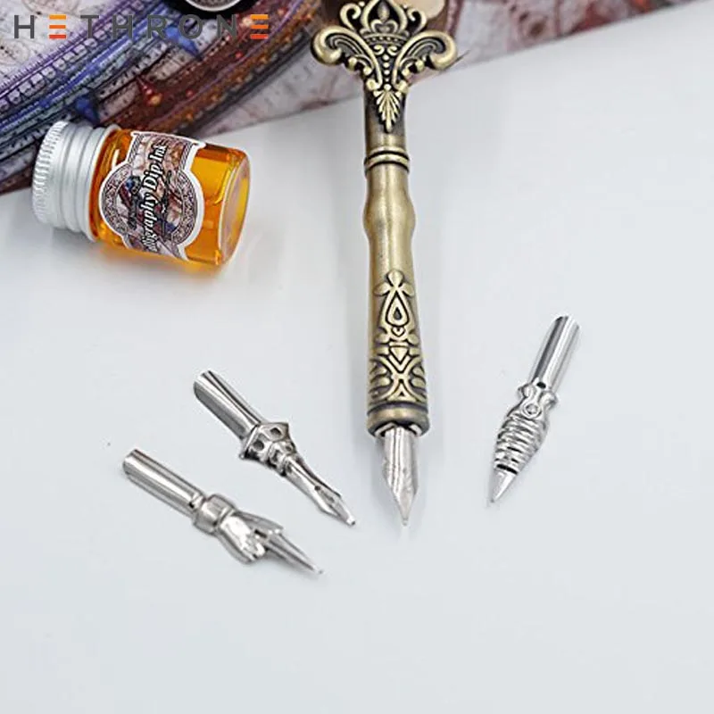 Hethrone 1 комплект английский Calligrap перьевая ручка набор Винтаж подарок на день