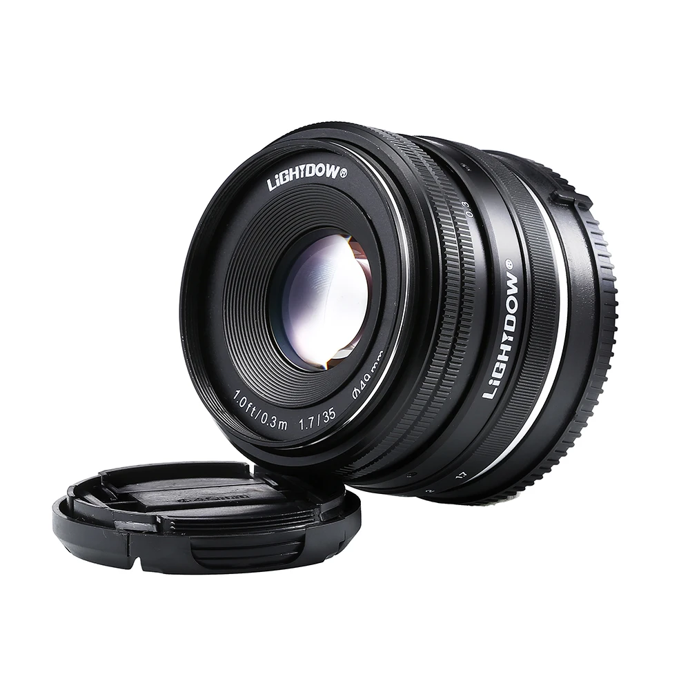 Lightdow 35 мм F1.7 с ручными настройками для видеосъемки Для sony E Mount NEX 3 3N C3 5 5N 5R 5, 6 комплектов/партия, 7 A6500 A6300 A6000 A5100 A5000 A3000 A3500