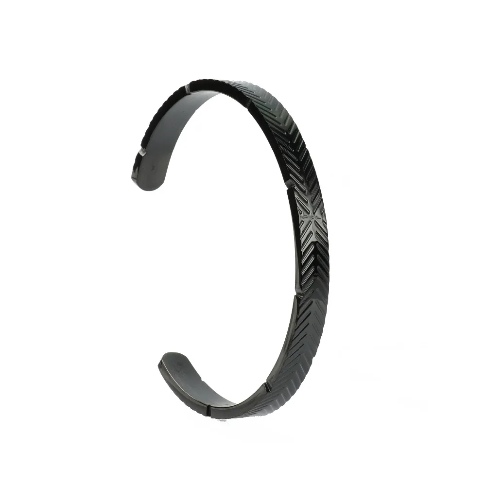 SHIDU Fashion Jewelry Stainless Steel Bangles Charm Stripe Gear Cuff Bracelet Men Bracelets For Women Silver pulseira masculina | Украшения
