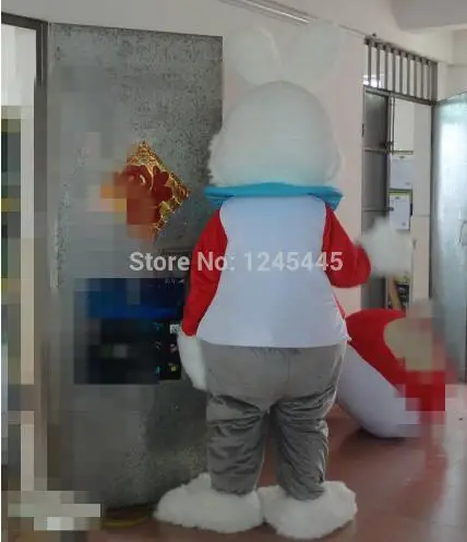 New Adult Deluxe Hot Selling Plush Rabbit Bunny Christmas Mascot Fancy Dress Halloween Costume Free Ship | Тематическая одежда и