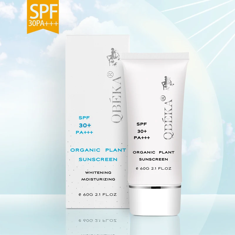 QBEKA SPF 30+ Органическая формула увлажняющий отбеливающий солнцезащитный крем натуральный водостойкий солнцезащитный крем