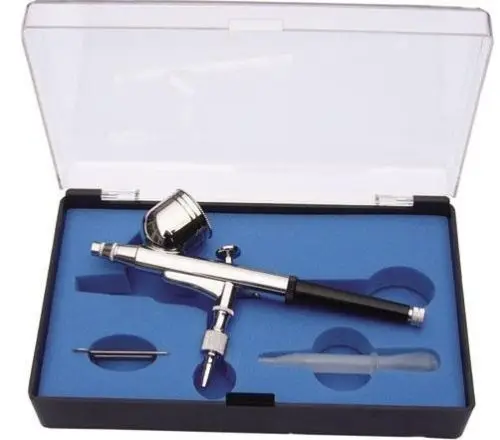 

Dual Action Gravity Feed Airbrush Gun Sprayer Art Paint Kit Tattoo Nail Tool