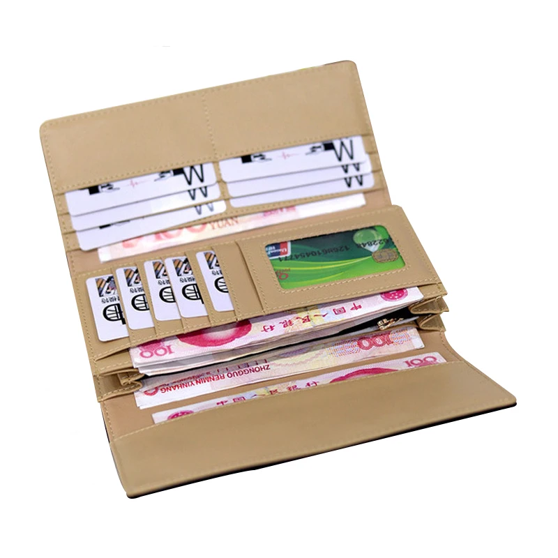 Женский кошелек на молнии однотонный ярких цветов с металлическим