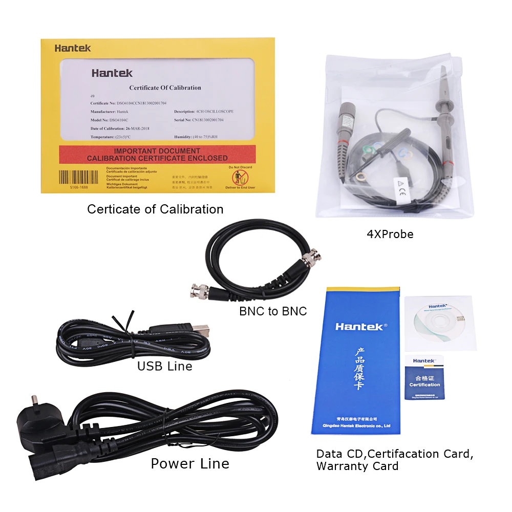 Hantek DSO4104C 100 МГц 4 канала 1GS/s EXT + AFG DVM Функция автоматического выбора диапазона ЖК