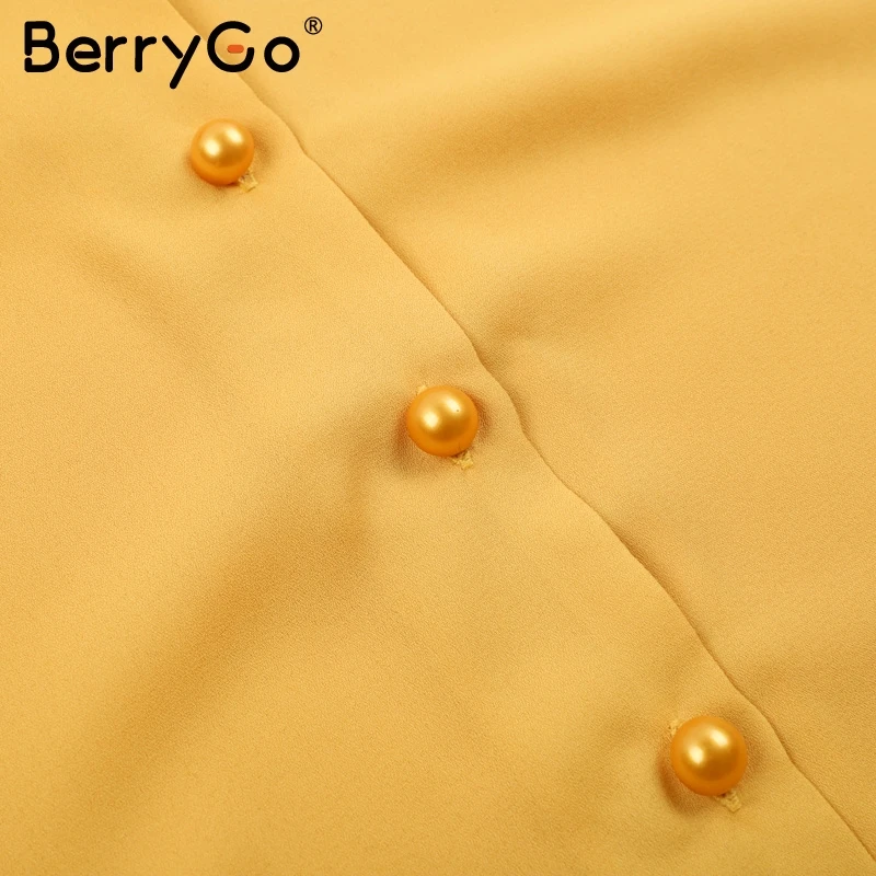 BerryGo, сексуальная летняя блузка с открытыми плечами, женские многоуровневые топы с оборками на шее, блуза, Повседневная шифоновая блузка с длинным рукавом, рубашка