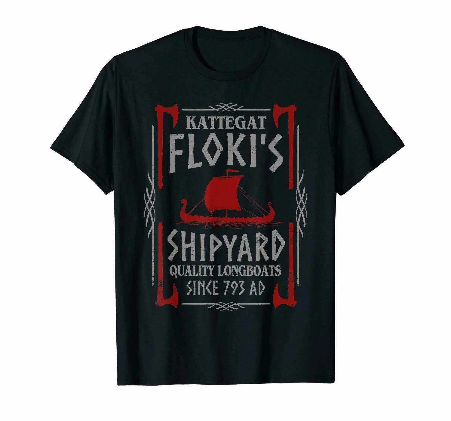 Kattegat Floki Shipyard качественная Длинная черная футболка Vikings Новая мужская футболка летние топы с круглым вырезом на заказ дизайнерские футболки