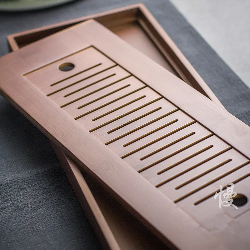 Бамбуковый чайный поднос поддон для воды прямоугольный бамбуковый маленькое