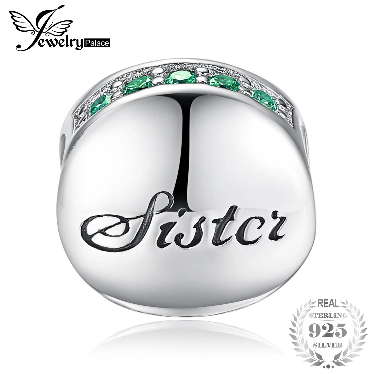 Ювелирные изделия 925 пробы серебро полубесконечность круглый зеленый кубический