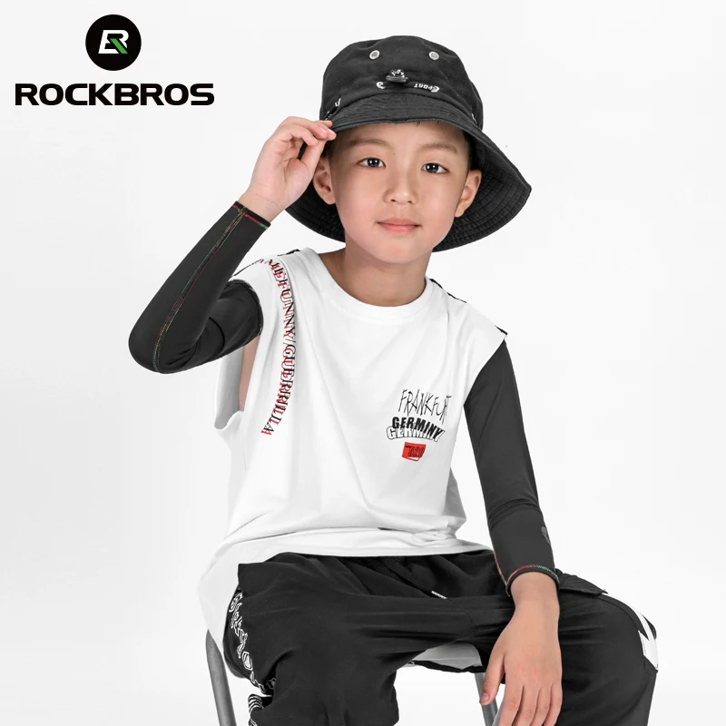 Детские летние шелковые нарукавники ROCKBROS солнцезащитные защита от УФ лучей