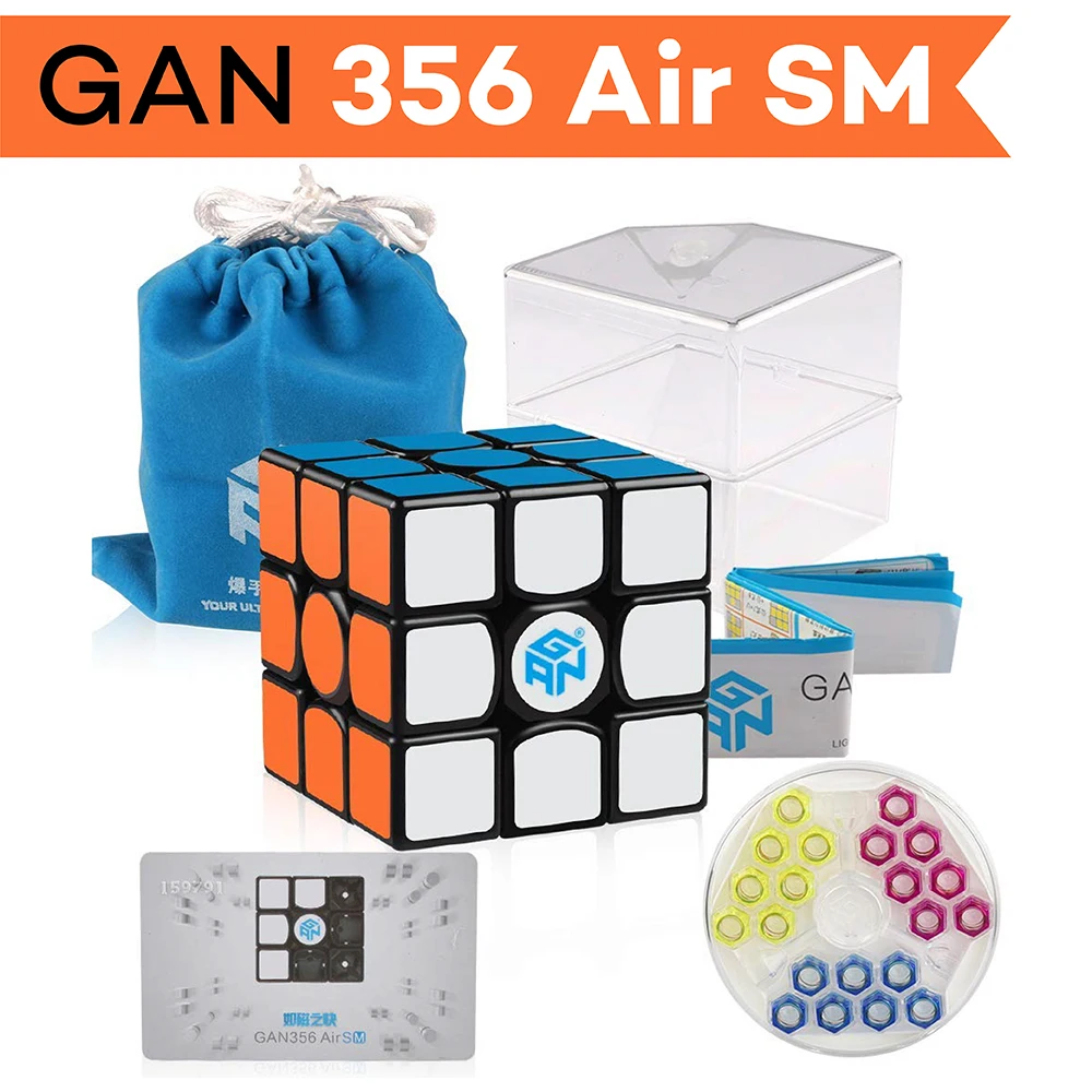 D-fantix Кубик рубика Ган 356 Air SM Магнитная Скоростной куб Профессиональный 3x3x3 Гладкий твист магический куб головоломки Непоседа игрушки для конкурса