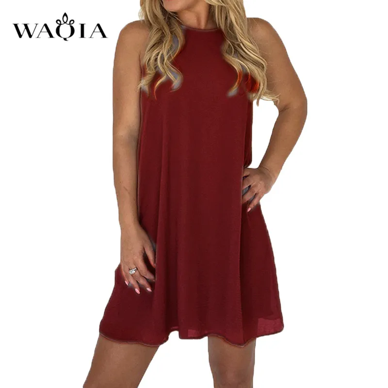 Waqia Vestidos 2019 женские платья летнее платье больших размеров 5XL с круглым вырезом