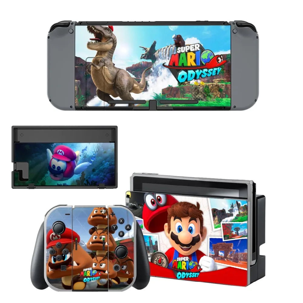 Супер Марио Odyssey Виниловая наклейка для защиты кожи Nintendo переключатель NS консоль