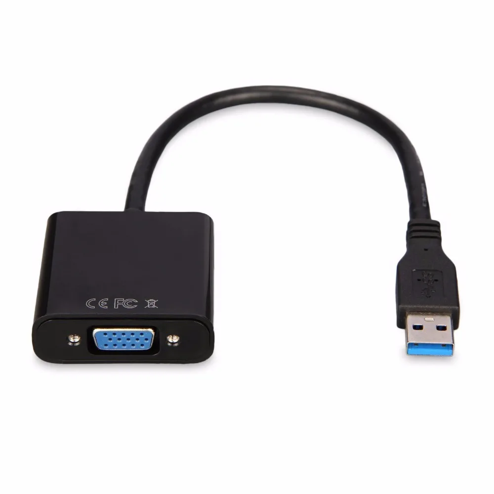 Внешний Кабель-адаптер USB 3 0 для видеокарты VGA Win 7/8 | Электроника