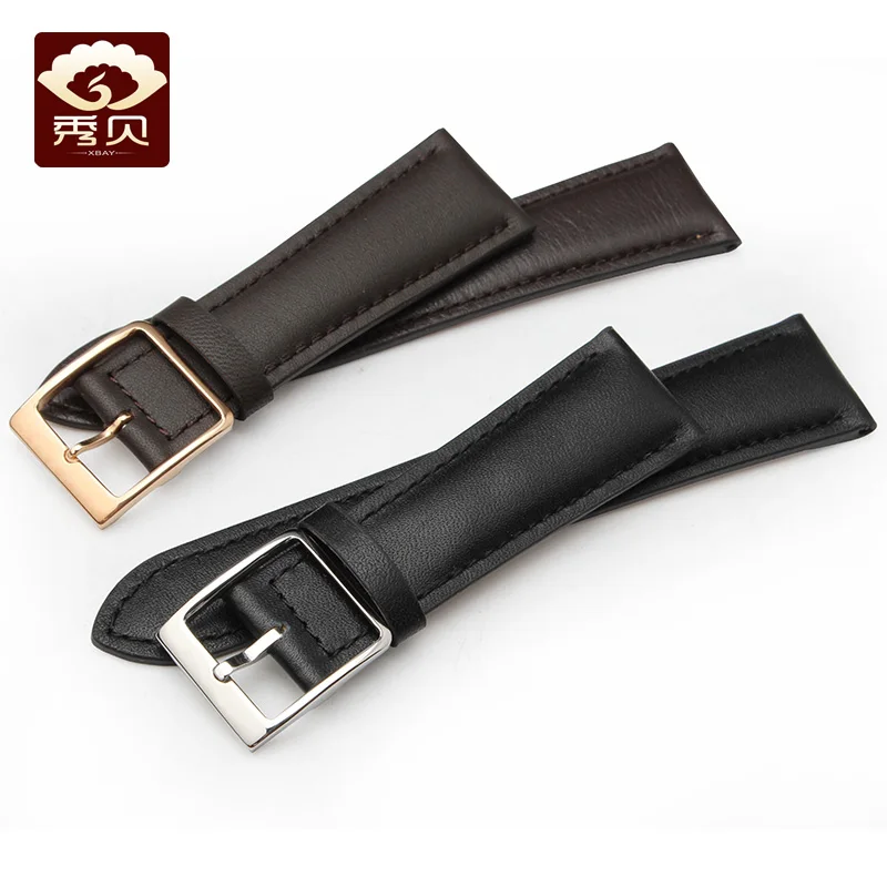Ремешок для часов из натуральной телячьей кожи черный коричневый ремешок 22 мм