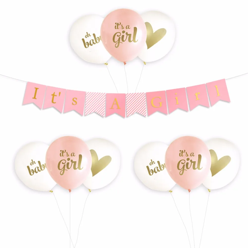Декоративный набор Babyshower: это мальчик и девочка баннер латексные шары с о