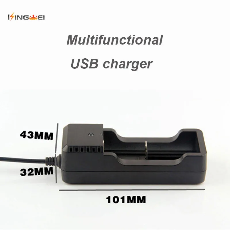 1 шт. KingWei NK-203 USB одно зарядное устройство для 18650 18350 16340 14500 3 7 V литий-ионный