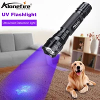 alonefire 501b 395 400nm high power uv flashlight scorpion cat dog pet urine money ore hotel health detection light 18650battery