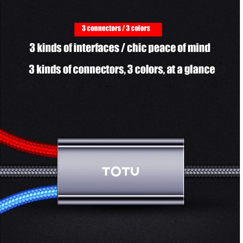 TOTUOne to three elbow линия передачи данных Быстрая зарядка 1 5 м для ios Интерфейс Android