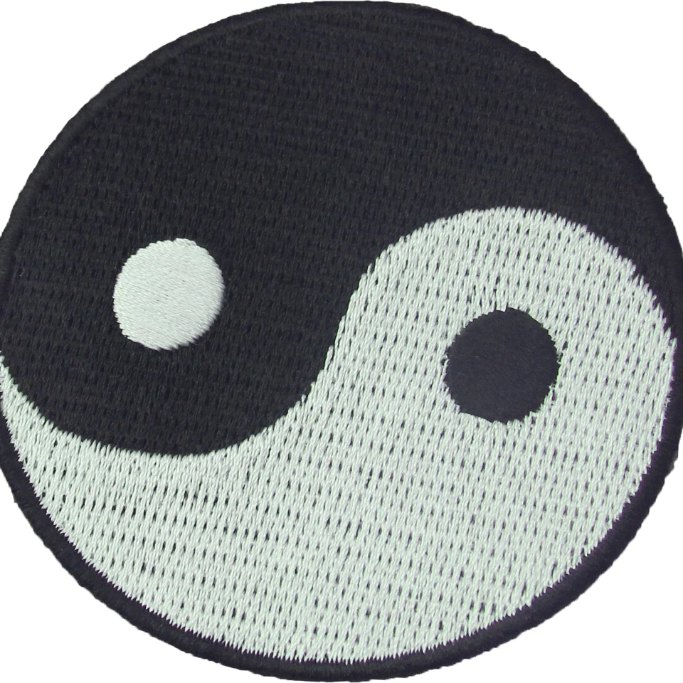 Нашивки с вышивкой клейкая лента для одежды Yin Yang экологичные 3D аппликации детей |