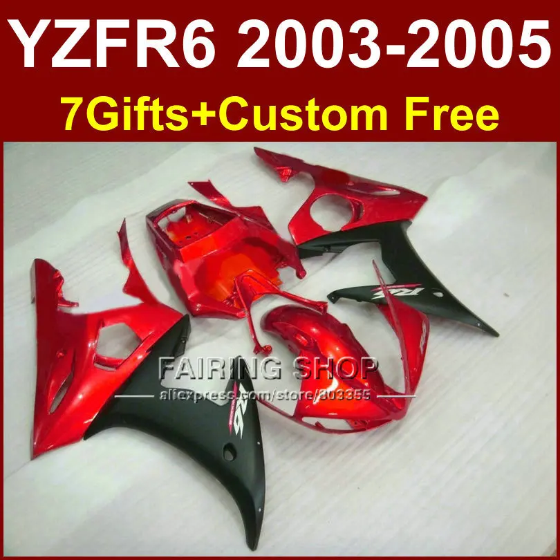 Обтекатель для мотоцикла YAMAHA YZF R6 2003 2004 2005 обтекатель в комплекте r6 03 04 05 красный