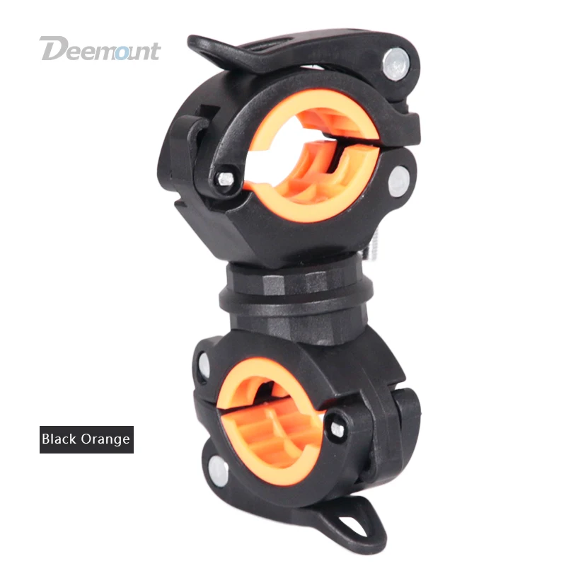 Black Orange Deemount велосипедный светильник, кронштейн, держатель для велосипедной лампы, светодиодный фонарь, головной светильник подставка для насоса, быстросъемное крепление, вращающийся на 360 градусов, HLD-211 - Цвет: Black Orange