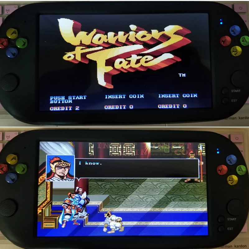 Новые 7 дюймов игровой консоли Портативный поддержка для neogeo Аркады видео игры с 1500 ретро мини игра 8 бит 16/32 бит игровая консоль