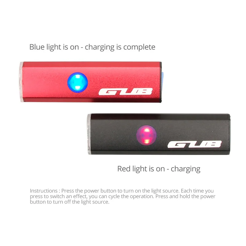 GUB USB Rechargeable Bicycle Headlight 2200 mAh 300 Lumen MTB Cycling Flashlight LED Front Lamp luces bicicleta Bike Accessories | Спорт и