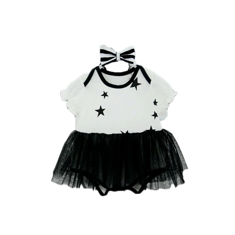 

Cute baby girls clothes cotton Pentagram infant jumpsuit princess tutu rompers