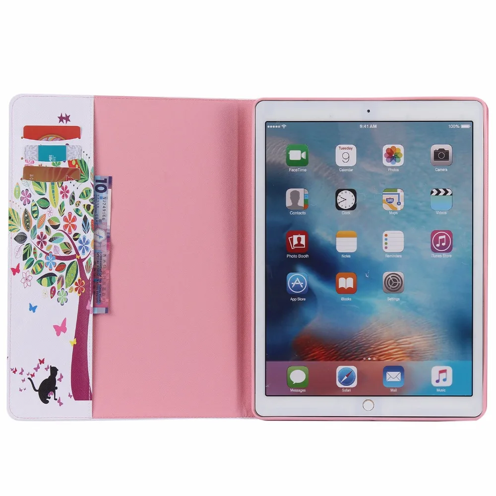 Для iPad Air 2 9.7 &quotкрасочные картины случае кожа PU Смарт Флип Folio Stand крышки с Авто