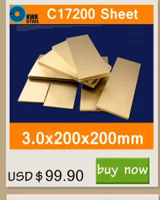 5*100*200 мм Пластины C17200 Бериллиевой Бронзы Лист CuBe2 CB101 TOCT BPB2 Материал Прессформы Лазерной Резки NC