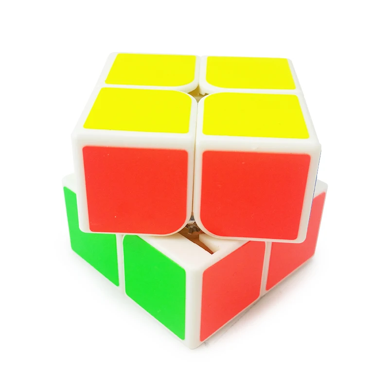 2x2x2 50 мм Magic Cube Puzzle скорость твист плавно белый стикеры Professional дети мозг игры