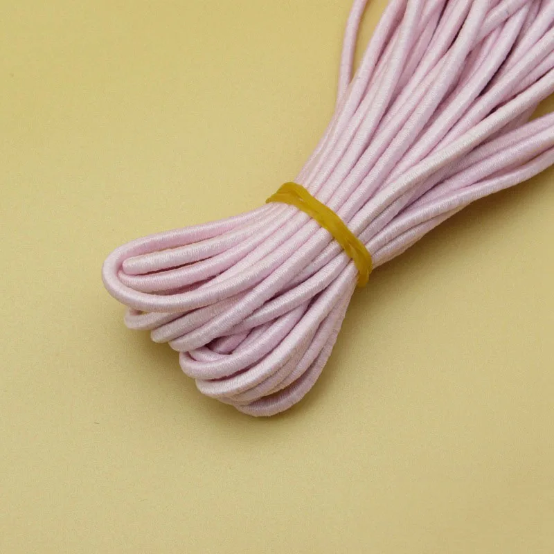 Lightpink 30 м x 2,5 мм экологически чистый круглый эластичный шнур мягкий эластичный шнур для одежды пояс для брюк резинка DIY аксессуары для одежды - Цвет: Lightpink