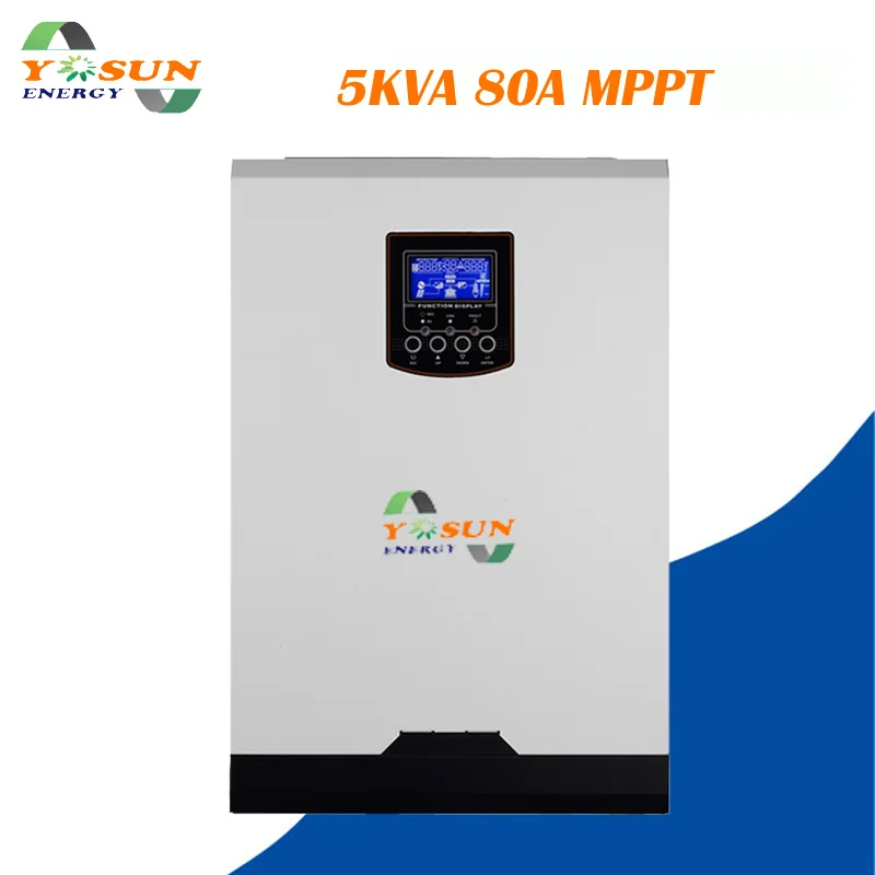 Солнечный инвертор 500Vdc 5000 Вт 80Aac MPPT 48Vdc 220Vac безсеточный инвертор 5Kva чистая синусоида инвертор 60A зарядное устройство