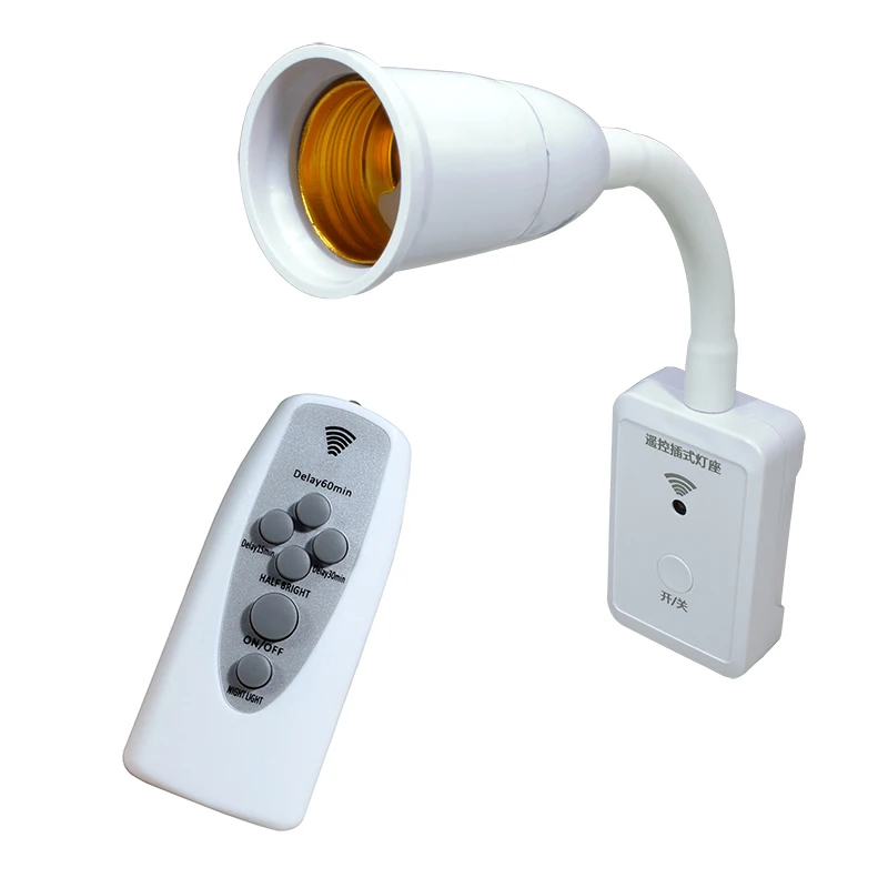 IR remote-US Plug Штепсельная Вилка с дистанционным управлением, патрон для лампы E27 с винтовым патроном с выключателем, Ночной светильник, ночное Кормление ребенка, прикроватная лампа для спальни - Цвет: IR remote-US Plug