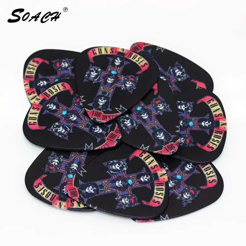 SOACH 10 шт./лот ремешок для гитары толщиной 0 71 мм запчасти укулеле с черепом и