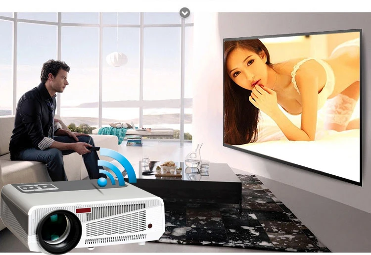 Original Poner Saund Projector Portable LED LCD Home Theater USB/SD/AV/HDMI 5000 Lumens Multimedia factory Beamer/Proyector | Электроника