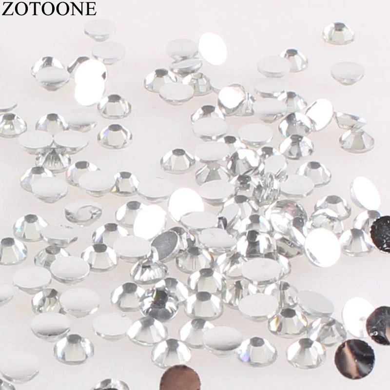 ZOTOONE 1000 шт 3-5 см блестящие стразы кристалл не горячей фиксации FlatBack шитье стразами и ткань одежды Стразы декоративный камень для ногтей D