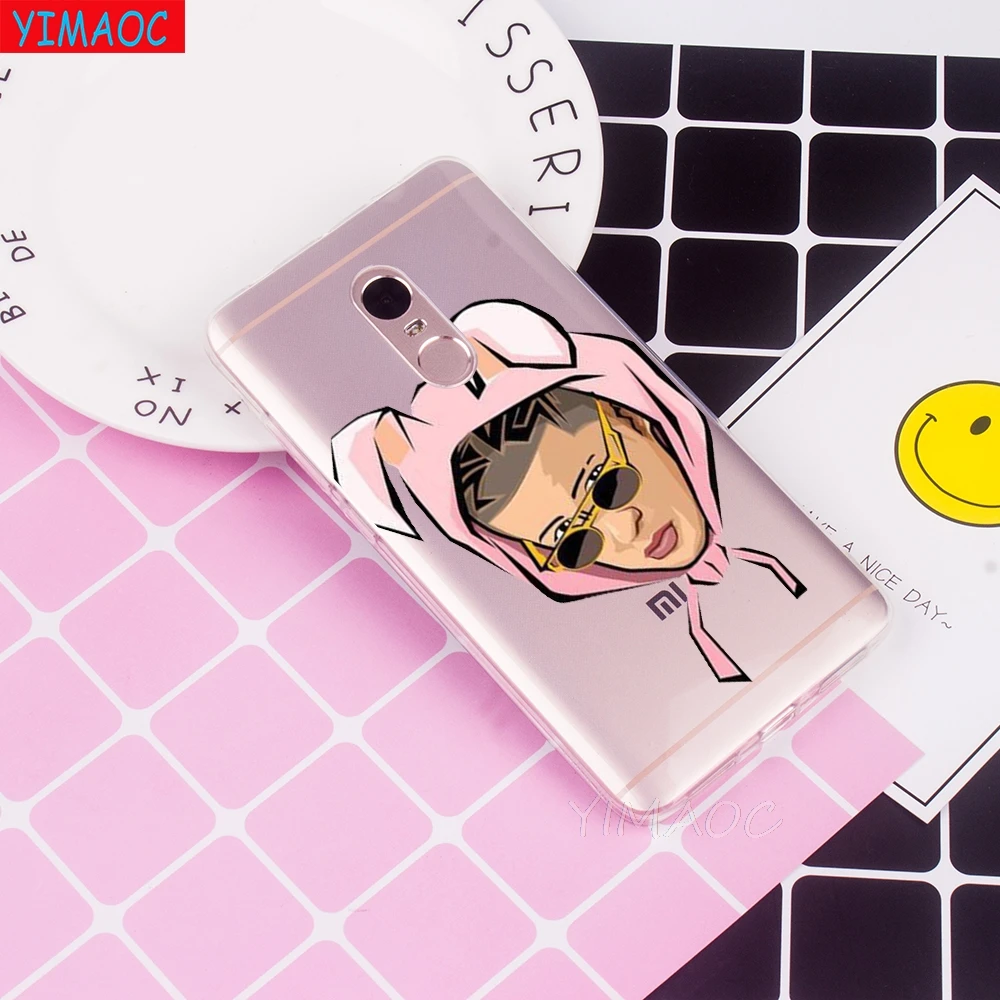 Мягкий силиконовый чехол YIMAOC Bad Bunny Maluma из ТПУ для Xiaomi Mi 8 SE 6 A1 MiX 2S Redmi 4X 5A S2 Note 4 5 Pro Plus