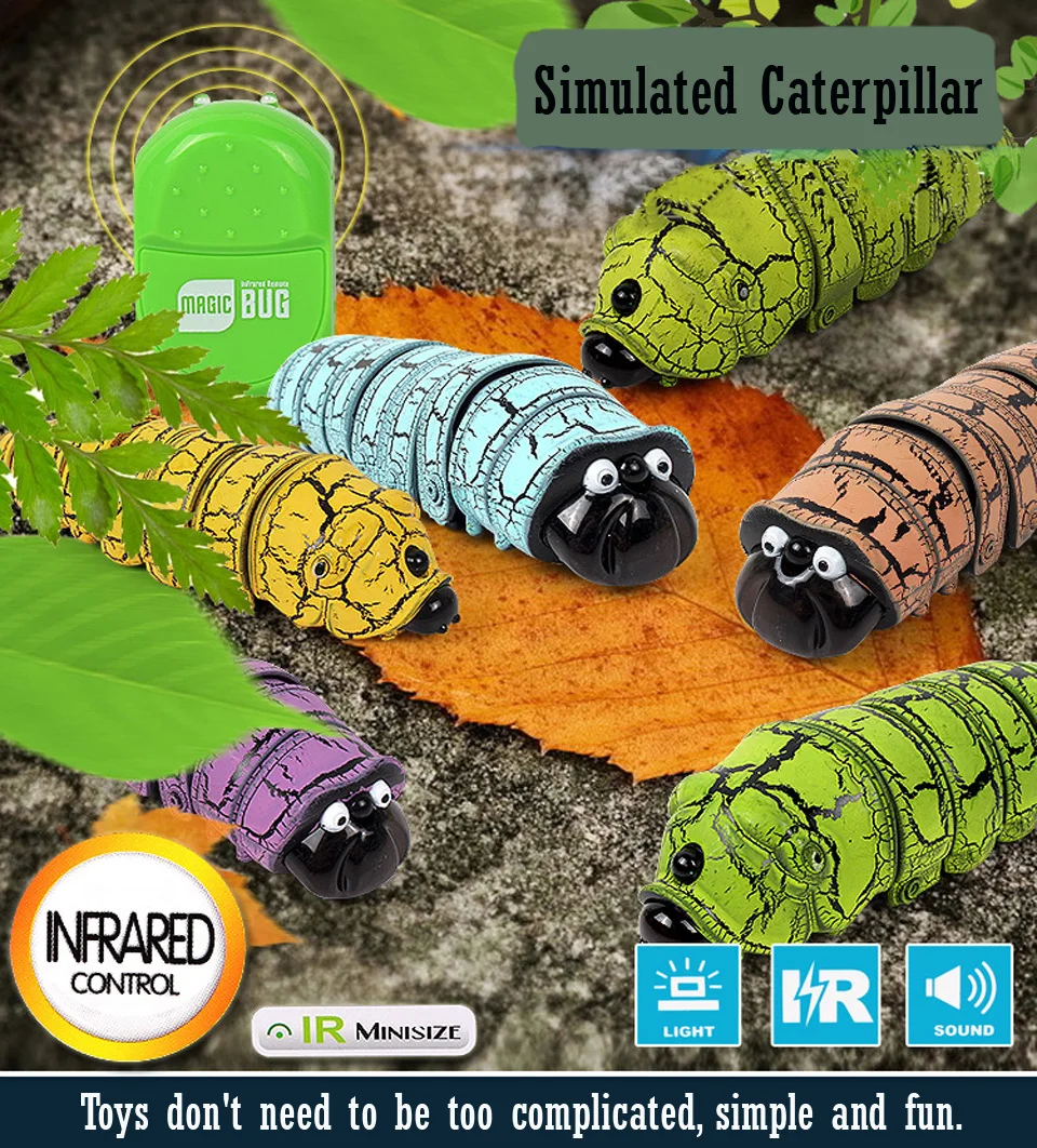 Пульт дистанционного управления животного Caterpillar pet Электрический инфракрасного зондирования пластиковые игрушки насекомых моделирование хитрый подарок игрушка модель