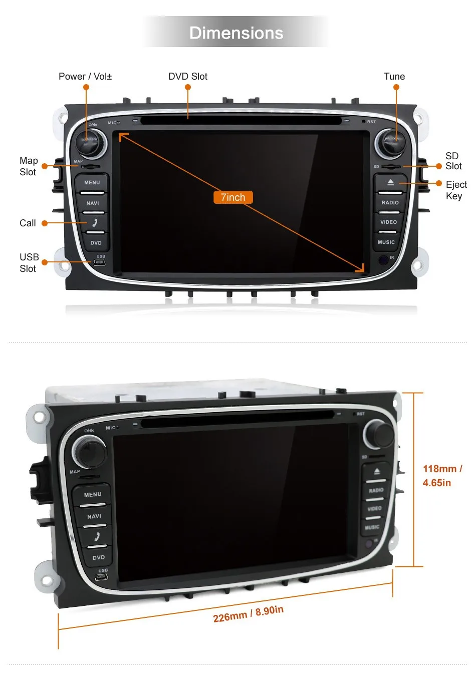 Четырехъядерный 2din Android 7 1 автомобильный DVD для Ford Mondeo C max S с английским Wifi 3G GPS